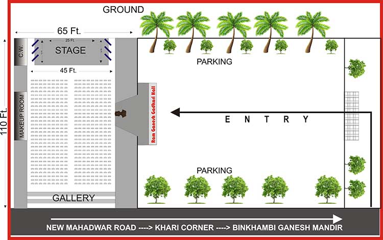 Ram Ganesh Gadkari Hall Stage Layout & Dimensions